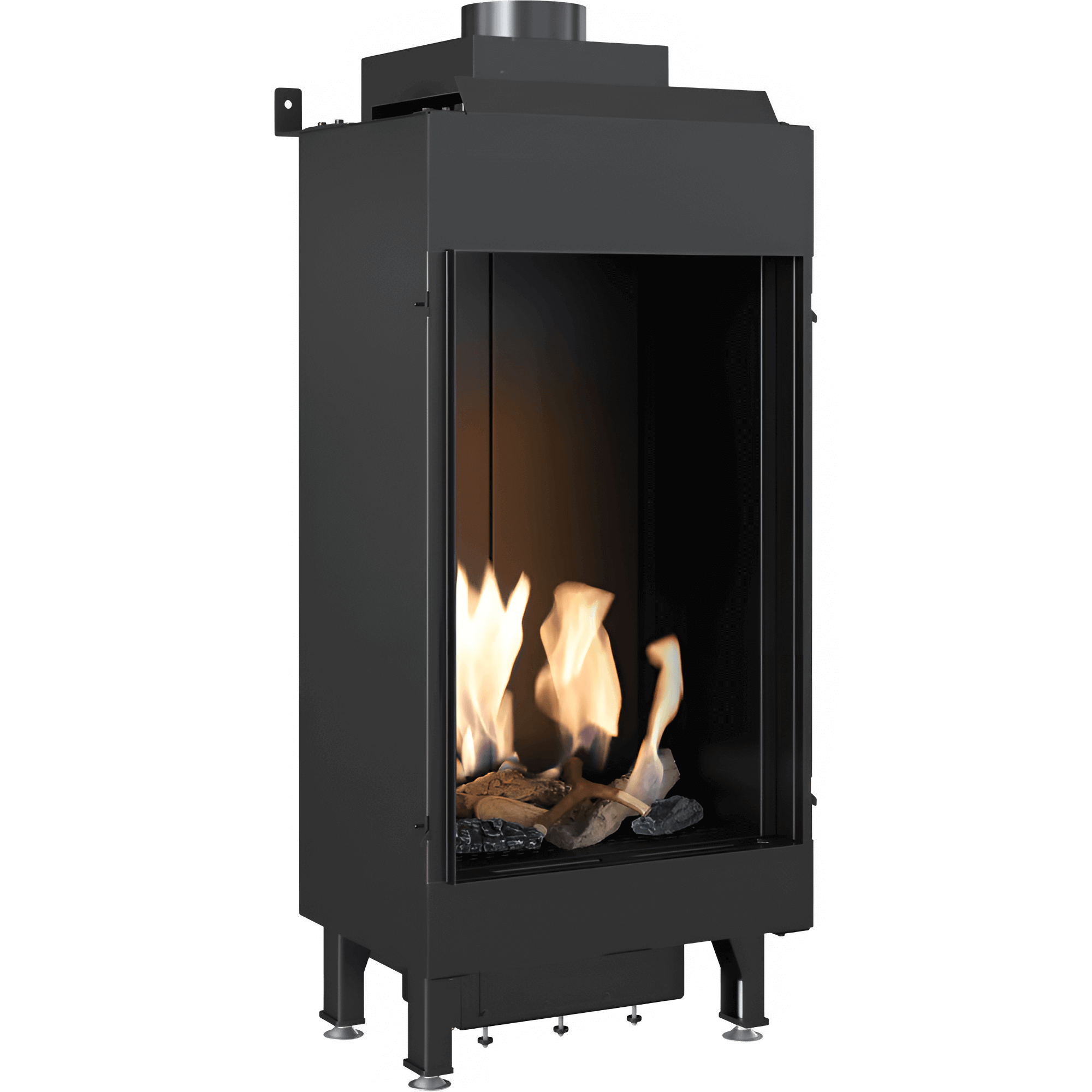 Kratki Leo 45 68 G31 37 MBAR Ενεργειακό Τζάκι Αερίου 3.8kW Ίσιο με Σταθερή Πόρτα