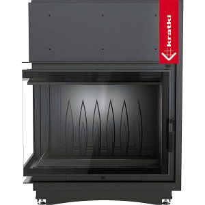 Γωνιακό ενεργειακό τζάκι Kratki Amelia L BS Deco 21kW αριστερή γωνία