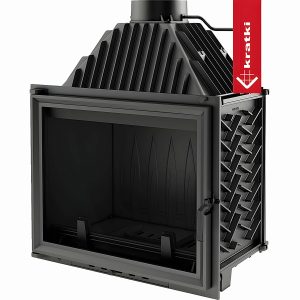 Ίσιο ενεργειακό τζάκι Kratki Amelia PF 21kW με ανοιγόμενη πόρτα