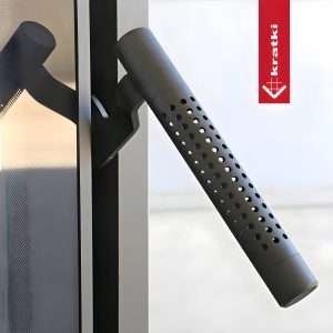 Kratki MBZ P BS Black Ενεργειακό Τζάκι Ξύλου Αερόθερμο 13kW Δεξιά Γωνία με Ανοιγόμενη Πόρτα