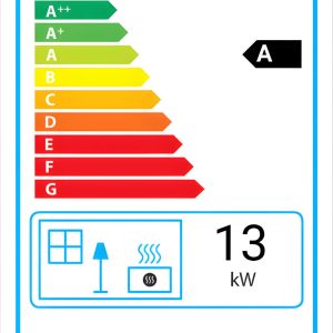 Kratki MBZ P BS Black Ενεργειακό Τζάκι Ξύλου Αερόθερμο 13kW Δεξιά Γωνία με Ανοιγόμενη Πόρτα