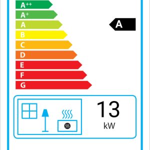 Kratki MBZ P BS G Black Ενεργειακό Τζάκι Ξύλου Αερόθερμο 13kW Δεξιά Γωνία με Συρόμενη Πόρτα