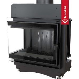 Μοντέρνο ενεργειακό τζάκι Kratki Maja L BS Deco 8kW αριστερή γωνία