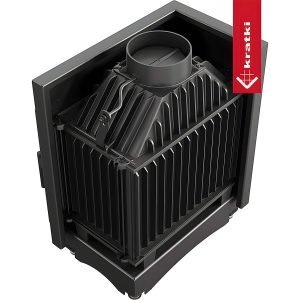 Μαντεμένιο ενεργειακό τζάκι Kratki Maja L BS Deco 8kW αριστερή γωνία