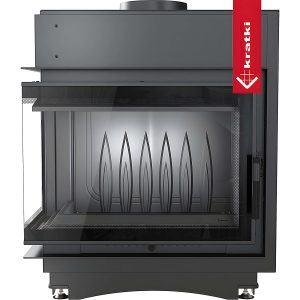 Γωνιακό ενεργειακό τζάκι Kratki Maja L BS Deco 8kW αριστερή γωνία