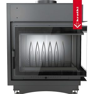 Γωνιακό ενεργειακό τζάκι Kratki Maja P BS Deco 8kW δεξιά γωνία