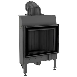 Kratki Nadia 10 Black Ενεργειακό Τζάκι Ξύλου Αερόθερμο 10kW Ίσιο με Ανοιγόμενη Πόρτα
