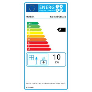 Kratki Nadia 10 G Black Ενεργειακό Τζάκι Ξύλου Αερόθερμο 10kW Ίσιο με Συρόμενη Πόρτα