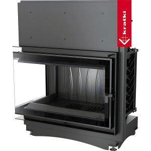 Μοντέρνο ενεργειακό τζάκι Kratki Oliwia L BS Deco 16kW αριστερή γωνία
