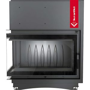 Γωνιακό ενεργειακό τζάκι Kratki Oliwia L BS Deco 16kW αριστερό γωνιακό