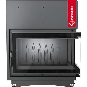 Γωνιακό ενεργειακό τζάκι Kratki Oliwia P BS Deco 16kW δεξί ανοιγόμενο
