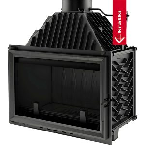 Μαντεμένιο ενεργειακό τζάκι Kratki Oliwia PF 16kW ίσιο ανοιγόμενο