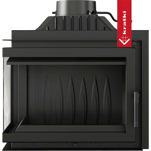 Γωνιακό ενεργειακό τζάκι Kratki Simple M S L BS 8kW αριστερό ανοιγόμενο