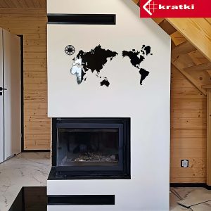 Μοντέρνο σαλόνι με ενεργειακό αριστερό γωνιακό τζάκι Kratki Simple Μ S L BS 8kW