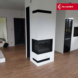 Ενεργειακό τζάκι Kratki Simple Μ S L BS 8kW στη διακόσμηση σαλονιού