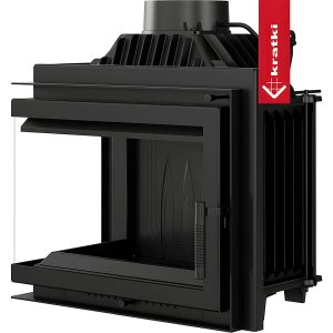 Μοντέρνο ενεργειακό τζάκι Kratki Simple Μ S L BS 8kW αριστερή γωνία