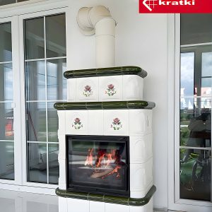 Ενεργειακό τζάκι Kratki Zuzia Deco 15kW στη διακόσμηση σαλονιού