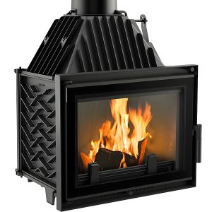 Μαντεμένιο ενεργειακό τζάκι Kratki Zuzia Deco 15kW ίσιο ανοιγόμενο