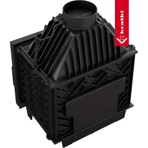 Μαντεμένιο ενεργειακό τζάκι Kratki Zuzia Eco Deco 12kW ίσιο