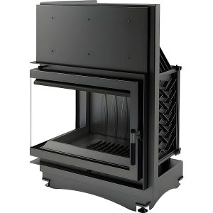 Μαντεμένιο ενεργειακό τζάκι Kratki Zuzia L BS 15kW αριστερή γωνία