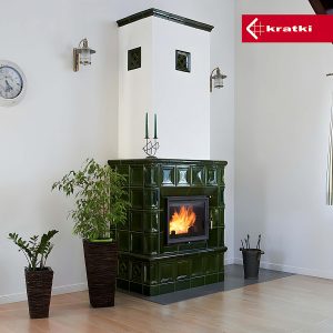 Μοντέρνο σαλόνι με ενεργειακό ίσιο τζάκι Kratki Zuzia PF 15kW