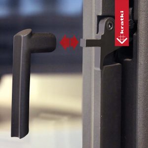 Μαντεμένια ενεργειακά τζάκια Kratki με αποσπώμενο χερούλι πόρτας