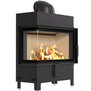 Ενεργειακό Τζάκι Ξύλου Kratki Lucy 14 L New 14 kW Αριστερό Γωνιακό