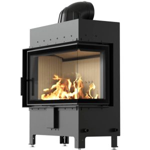 Ενεργειακό Τζάκι Ξύλου Kratki Lucy 14 P New 14 kW Δεξί Γωνιακό Ανοιγόμενο