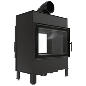 Ενεργειακό Τζάκι Ξύλου Kratki Lucy 14 T Black 14 kW Διαμπερές Διαχωριστικό Χώρου