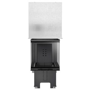 Ενεργειακό τζάκι ξύλου Kratki NBU 500 700 Black 11 kW τριών όψεων με συρόμενη πόρτα
