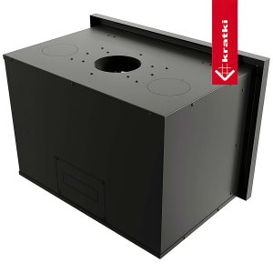 Ενεργειακό τζάκι κασέτα από χάλυβα Kratki Kaseta Arke 70 Black 8kW Α+ με μαύρα κεραμικά