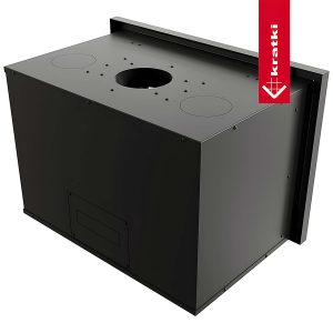 Ενεργειακό τζάκι κασέτα από χάλυβα Kratki Kaseta Arke 70 Α+ με λευκά κεραμικά