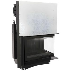 Μοντέρνο ενεργειακό τζάκι Kratki Zuzia P BS G 15kW lift-up δεξί γωνιακό