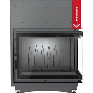 Γωνιακό ενεργειακό τζάκι Kratki Amelia P BS Deco 21kW δεξί ανοιγόμενο