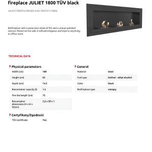 KRATKI JULIET 1800 TUV BLACK