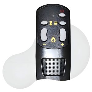 Επιτοίχιο ηλεκτρικό τζάκι Glow Fire Neptun με μοντέρνο μαύρο φινίρισμα και ρεαλιστικό εφέ φλόγας