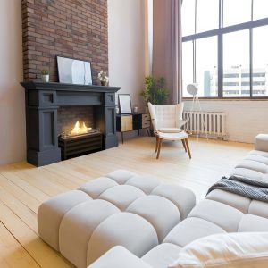Planika Basket Fire Logs Αυτόματο Τζάκι Βιοαιθανόλης Ένθετο 2.8kW Εσωτερικού Χώρου