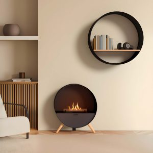 Αυτόματο Τζάκι Βιοαιθανόλης Επιδαπέδιο 2.5kW Ίσιο Εσωτερικού Χώρου Planika Bubble Wall Floor