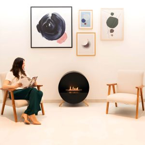 Αυτόματο Τζάκι Βιοαιθανόλης Επιδαπέδιο 2.5kW Ίσιο Εσωτερικού Χώρου Planika Bubble Wall Floor