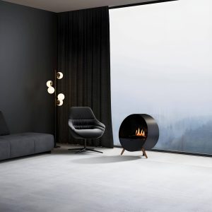 Αυτόματο Τζάκι Βιοαιθανόλης Επιδαπέδιο 2.5kW Ίσιο Εσωτερικού Χώρου Planika Bubble Wall Floor