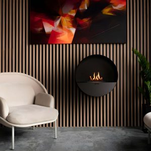 Αυτόματο Τζάκι Βιοαιθανόλης Επιτοίχιο 2.5kW Ίσιο Εσωτερικού Χώρου Planika Bubble Wall Floor