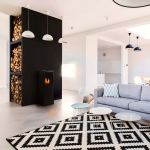 Αυτόματο Τζάκι Βιοαιθανόλης Επιδαπέδιο 3.5kW Ίσιο Εσωτερικού Χώρου Planika Scandi