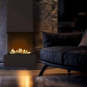 Αυτόματο Τζάκι Βιοαιθανόλης Επιδαπέδιο 4.1kW Τρίπλευρο Εσωτερικού Χώρου Planika Vertical