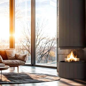 Αυτόματο Τζάκι Βιοαιθανόλης Κρεμαστό Επιδαπέδιο 6.6kW Εσωτερικού Χώρου Planika Pillar