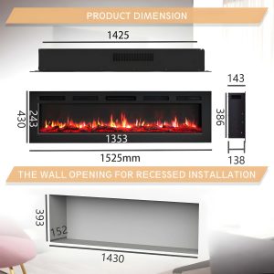 Ηλεκτρικά Τζάκια για Media Wall με Τζάκι και Τηλεόραση σε Κατασκευή Γυψοσανίδας