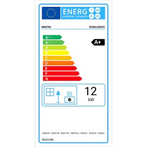 Πιστοποιημένο ενεργειακό τζάκι Kratki Zosia Deco 12kW με ενεργειακή κλάση Α+