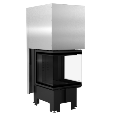 Kratki NBC 500 500 Black Ενεργειακό Τζάκι Ξύλου Αερόθερμο 8kW Τρίπλευρο με Συρόμενη Πόρτα