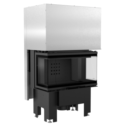 Kratki NBC 680 280 Black Ενεργειακό Τζάκι Ξύλου Αερόθερμο 7kW Τρίπλευρο με Συρόμενη Πόρτα