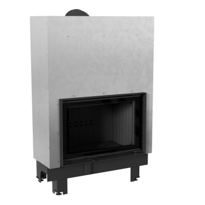 Kratki MBO G Black Ενεργειακό Τζάκι Ξύλου Αερόθερμο 15kW Ίσιο με Συρόμενη Πόρτα