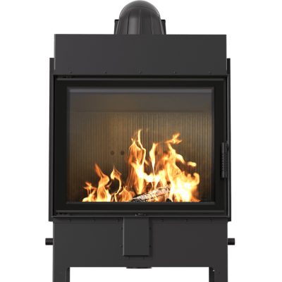 Ενεργειακό τζάκι ξύλου Kratki Lucy 15 New Black 15 kW ίσιο με ανοιγόμενη πόρτα